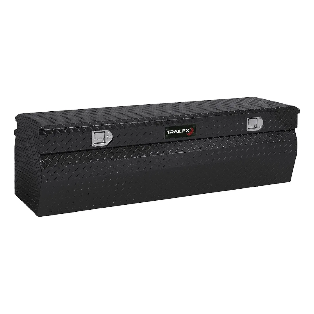 150482 – TRAILFX Tool Box, Chest Single Lid With Struts Gloss Black 16 Gauge Aluminum 47 Inch Length x 19-7/8 Inch Wi...
